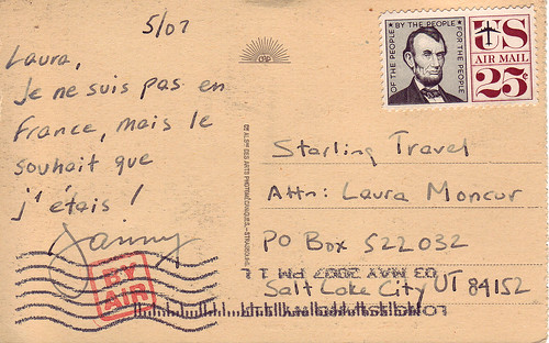 how to write a french address on a postcard