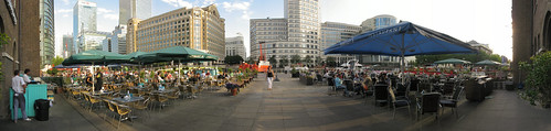 Cafes in Canary Warf, London, England