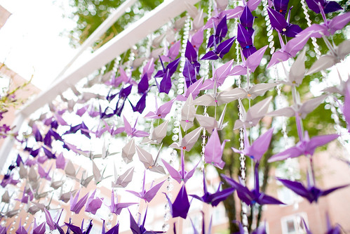 Cranes and Crystals Altar wedding purple ceremony diy 5116412353 
