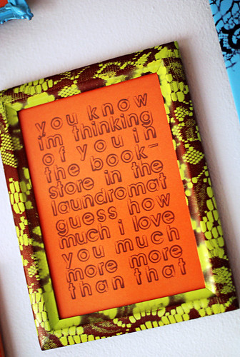 lace-stenciled frame