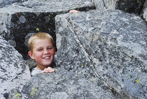 Eli in the Cave on Mount Monadnock