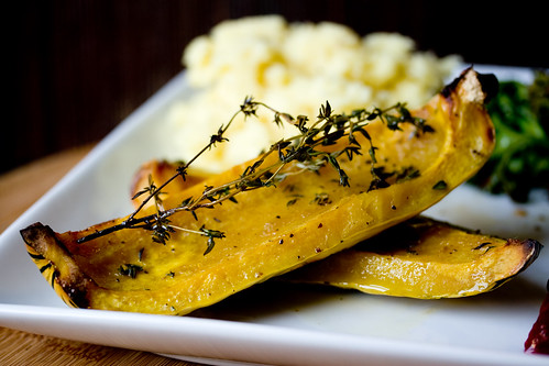 Roasted Delicata Squash with Thyme
