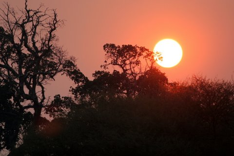 sunset over Lake Manyara