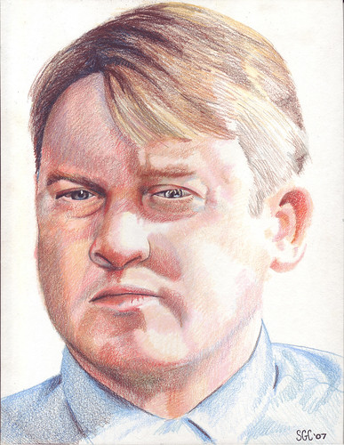 Colored pencil drawing entitled Dean
