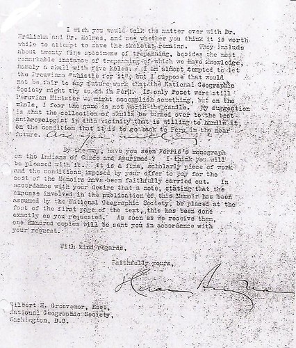 Carta de Hiram Bingham del 28.11.1916 (2)