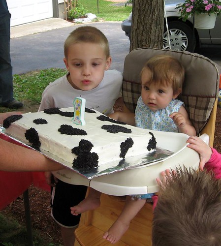 Wesley helped Lani blow out the candle!