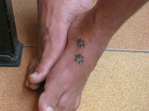 footprint tattoo. Andre#39;s footprint tattoo
