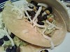 avocado, black bean, corn and cheese tacos