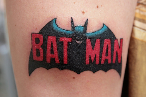 My brother Marlon's brand new Batman tattoo by Kevin Steele 
