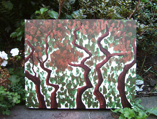 Trees - acrylic painting on canvas