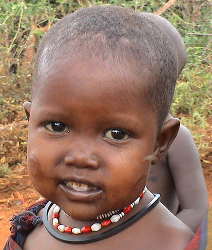 Smiling maasai child