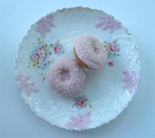 Doughnuts on China Plate