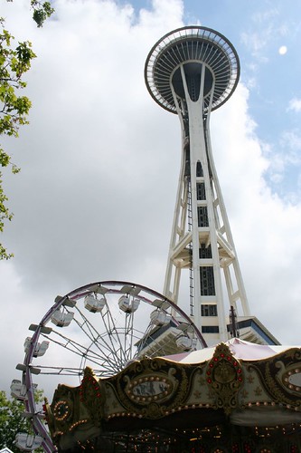 seattle, under the space needle