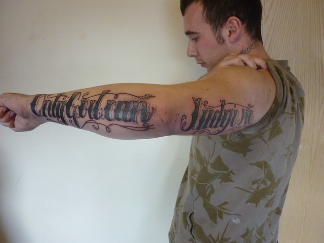 Only god can judge me script tattoo. www.youtube.com/watch?v=uaSdDCMymzU 