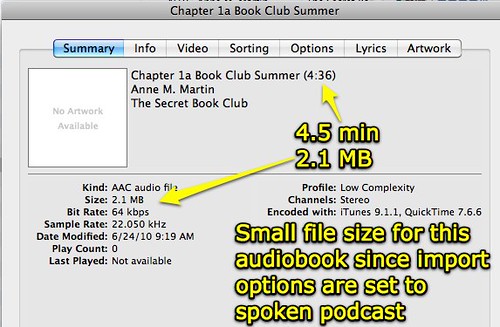Smaller audiobook file size