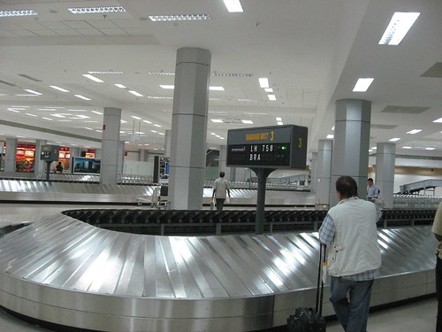 Chennai International Airport - new arrivals area..