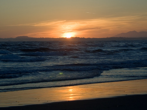beach sunset painting. Long Beach Sunset