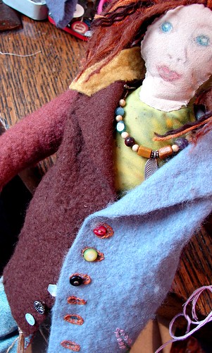 felt coat embellished doll3