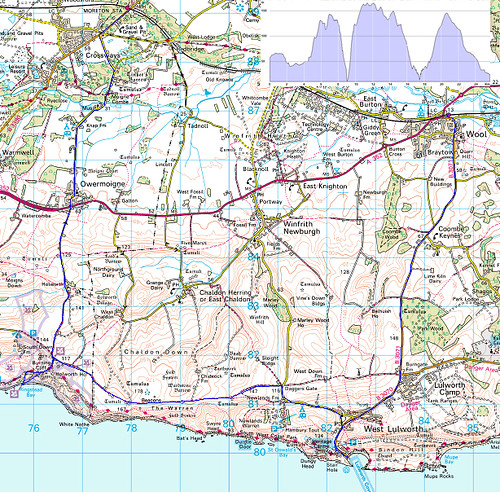 Route of Dorset Ride - August 2007