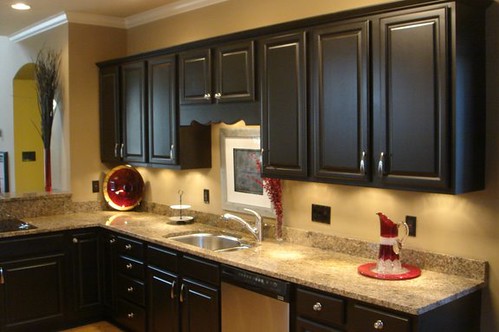Brown Painted Kitchen Cabinets 2