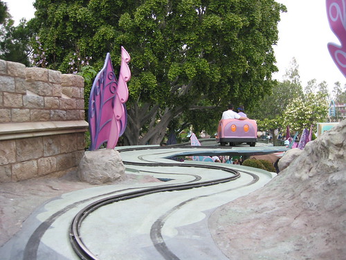 The outdoor portion of Alice in Wonderland Ride