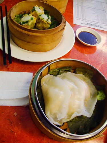 Oriental Expression - yum cha - scallop and vegetable dim sim, prawnmeat dumpling