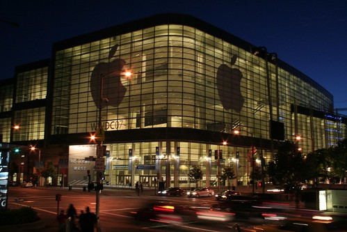 Moscone West at night