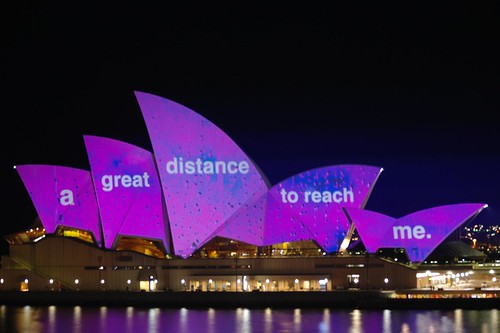 Coloured Opera House Sails - Vivid Sydney Lightshow