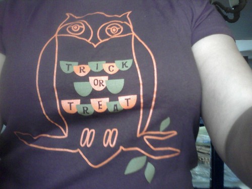My Owl-loween shirt.
