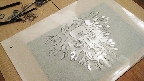 Finished Cutting the Main Stencil