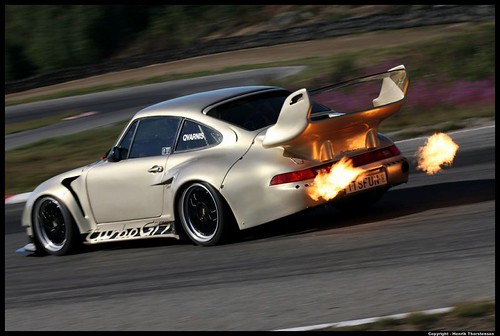 Porsche tubor GT and flames