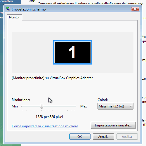 Fig. 9 - installazione VirtualBox Guest Addition in Windows Vista -  nuove risoluzioni scheda video