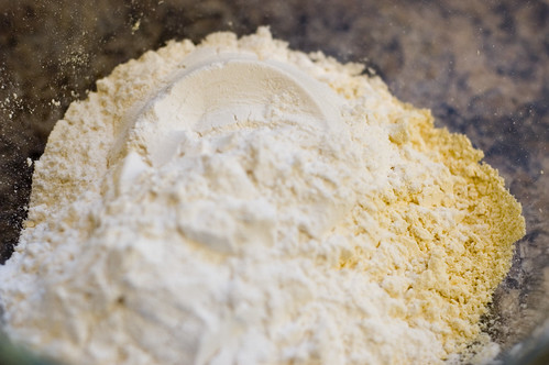 white flour and chick pea flour