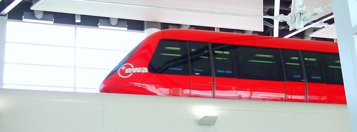 Monorail in Detroit airport