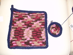 part of pre felted crochet set
