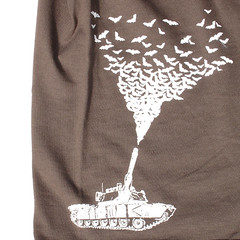 Bat Tank - Brown T-shirt Closeup