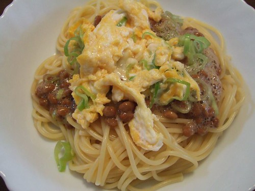 Spaghetti Natto & Tamago