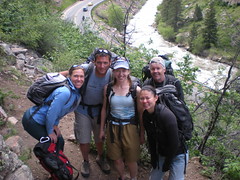 Happy Climbers at Little Eiger Crag, Clear Creek