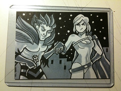Creeper/Power Girl Sketchcard Commission