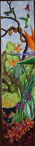 fauna (my panel from group quilt)