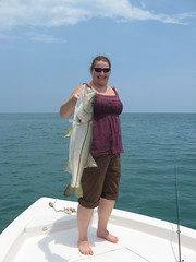 Jenny with another big Snook 8-14-07