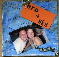 bro and sis scrapbook page