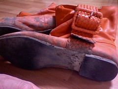 orange boots after