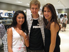 Sebastian Vettel, at the mall...