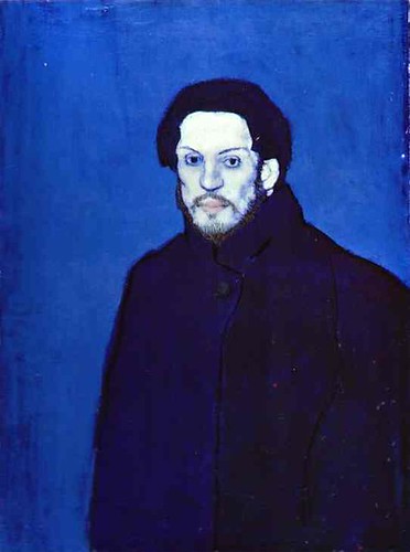 picasso blue period self portrait. Pablo Picasso - Self-portrait