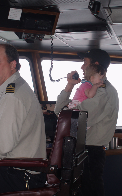 Perry Leach, Captain, with daughter