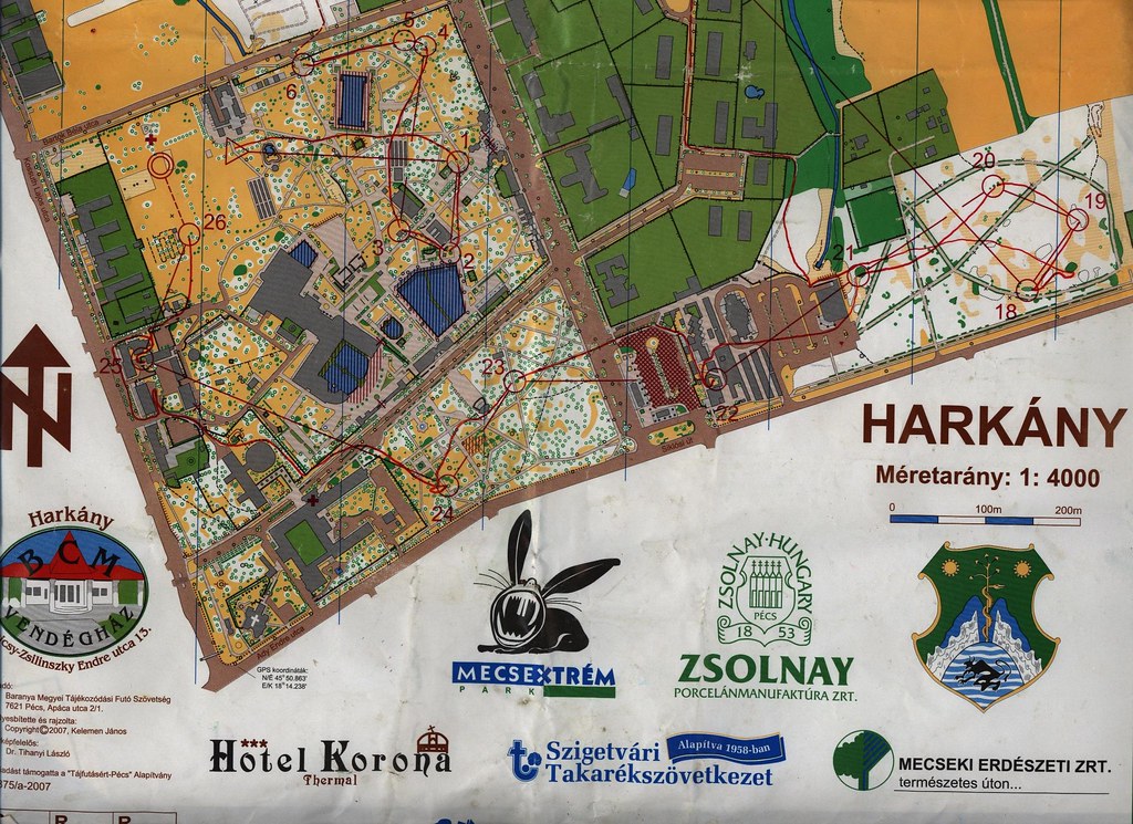 Hungária Kupa 3. nap - Harkány - Térkép