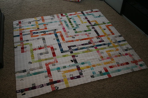 Tokyo Subway Map Quilt Along Top- Done!