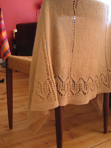comfort shawl on chair
