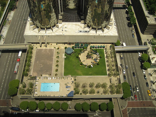 Park from above with pool